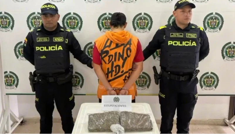 Capturan a joven con más de un kilo de marihuana en Florián, Santander