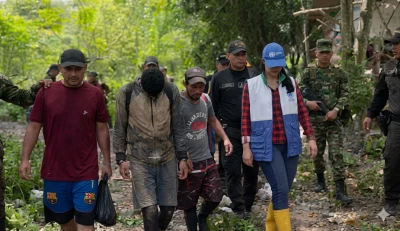 "Minería criminal" Caen 27 sujetos que destruían la escarpa occidental de Bucaramanga
