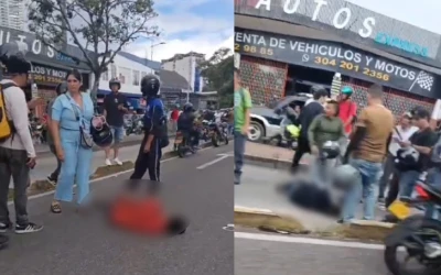Hombre fue arrollado por motociclista en el centro de Bucaramanga