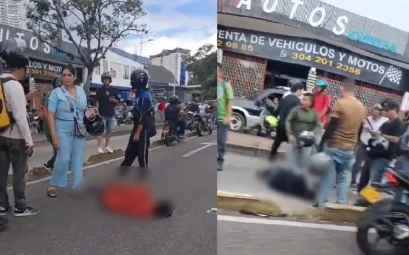 Hombre fue arrollado por motociclista en el centro de Bucaramanga