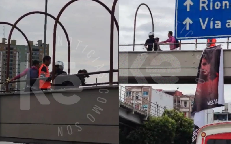 Pelea entre simpatizantes de Cepeda y De la Espriella por una valla en Bucaramanga
