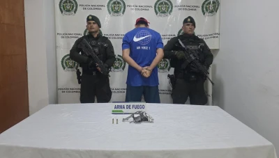 El 'Gallo', integrante de 'Los de San Rafa', fue capturado con un arma en Bucaramanga