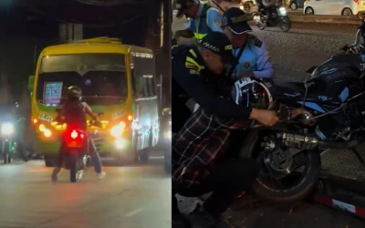 En una hora inmovilizan más de 70 motos en plena carrera 27 de Bucaramanga