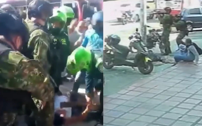 Video| Sicarios que iban a matar a un empresario fueron enfrentados por el Gaula del Ejército
