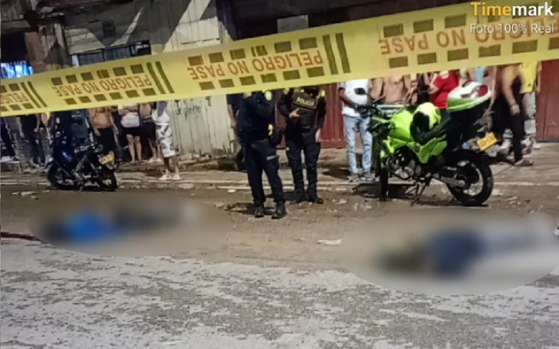 Unidades de la Sijin abatieron a dos sicarios que acababan de asesinar a un hombre en Floridablanca