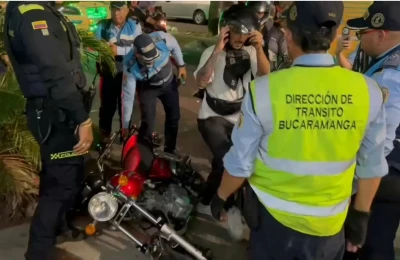 Más de 110 motos terminaron en patios durante masivo operativo de tránsito en Bucaramanga