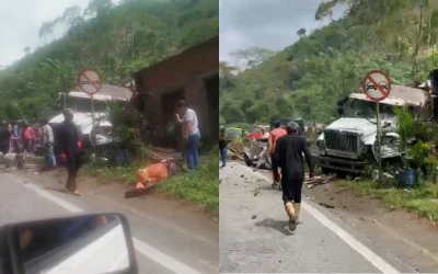 Grave accidente de tránsito en la vía que comunica a Bucaramanga con El Playón