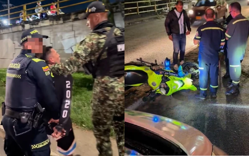 Arrolló a un Policía en un puesto de control y terminó capturado en Bucaramanga