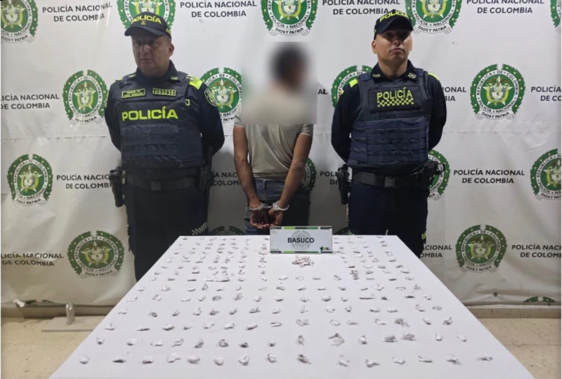 Cae expendedor con 215 dosis de bazuco en el barrio Mutis de Bucaramanga