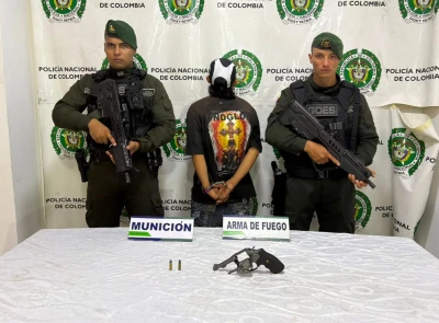 Con un revólver cayó presunto miembro de “San Rafael” en el norte de Bucaramanga