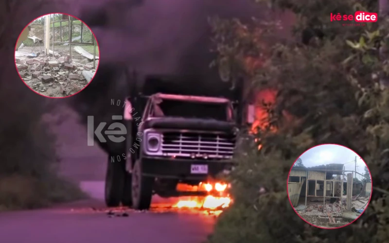 Volqueta cargada con explosivos fue usada en ataque contra base militar del Ejército en Toledo, Norte de Santander