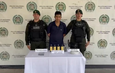 Golpe al crimen organizado: capturan a alias “Esneider” con explosivos en Santander