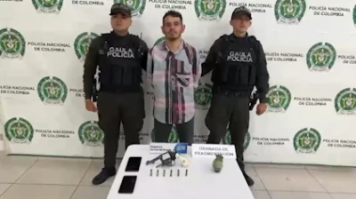 Alias “Galón” enviaba videos con una granada y un arma de fuego para extorsionar comerciantes en Santander