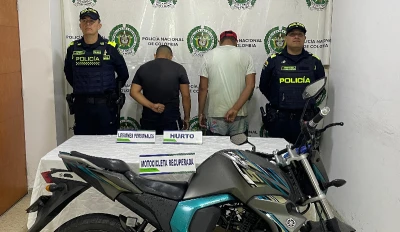 Dos extranjeros fueron capturados tras golpear y robarle la motocicleta a un ciudadano en Bucaramanga