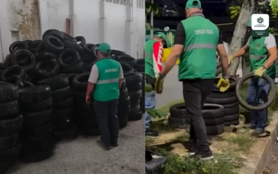 Más de dos mil llantas abandonadas han aparecido en diferentes puntos de Bucaramanga