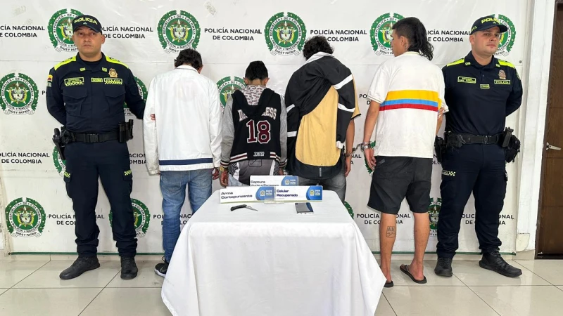 “Dani”, “Guti”, “Pinzas” y “Núñez” cayeron tras robar a un ciudadano en  el centro de Bucaramanga