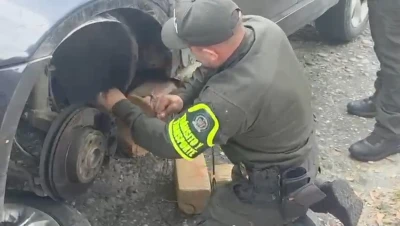 Incautan más de 52 kilos de base de coca escondidos en un vehículo en Santander