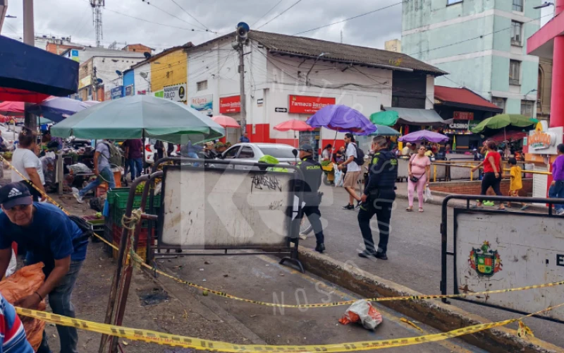 Violenta riña frente a la Plaza de Mercado Central dejó un muerto este martes en Bucaramanga