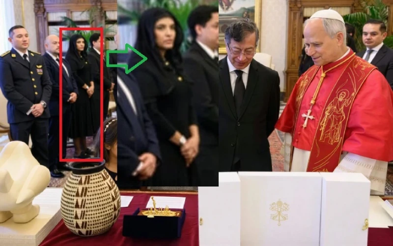 Mujer que estuvo con Petro en Panamá lo acompañó ahora al Vaticano