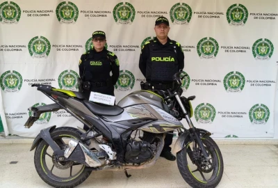 Recuperan moto robada a la que le habían cambiado la placa en Bucaramanga