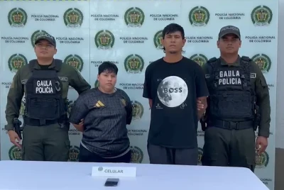 Hasta $10 millones exigían a comerciantes en Santander: capturan a dos extorsionistas