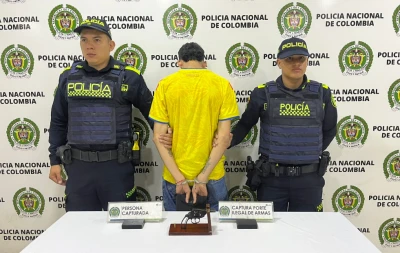 Alias "Perro Mix" no pudo escapar: fue capturado con un arma de fuego en Floridablanca