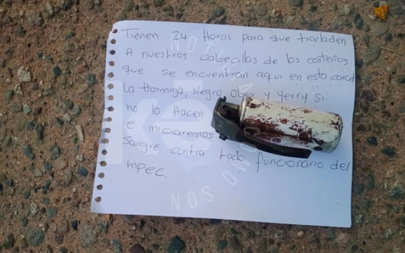 Hallan granada cerca de la cárcel de Palogordo en Girón: amenazan a guardias del Inpec