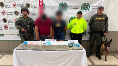 Cayeron dos expendedores con más de tres kilos de marihuana y cocaína en Santander