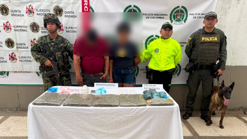 Cayeron dos expendedores con más de tres kilos de marihuana y cocaína en Santander