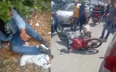 Ladrón fue golpeado por la comunidad tras robar a una mujer en Girón