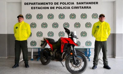 Recuperan motocicleta de más de $30 millones robada en Santander