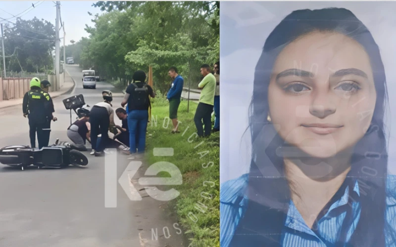 Mujer sufrió grave accidente en una moto eléctrica al occidente de Bucaramanga