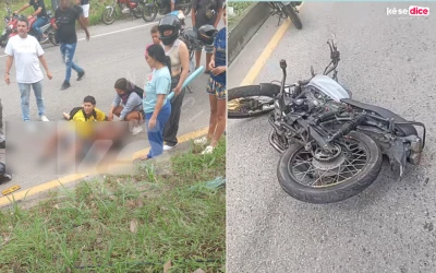 Una joven lucha por su vida tras fuerte accidente de motocicleta cerca de Colorados