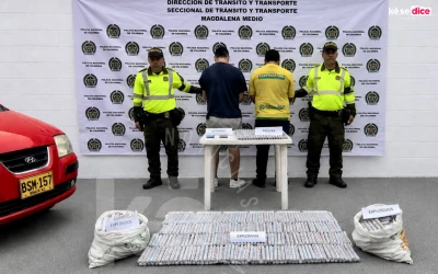 Cayeron con 150 kilos de explosivos cuando recorrían una vía del Magdalena Medio