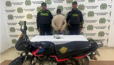 Cayó con una moto "gemeleada" e intentó escapar en Floridablanca