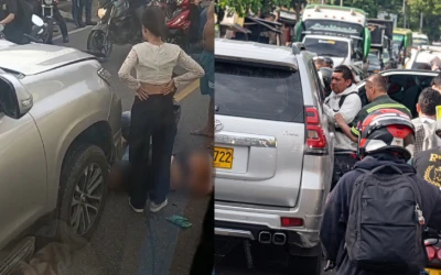 Mujer murió en accidente entre una camioneta de alta gama y una moto al norte de Bucaramanga
