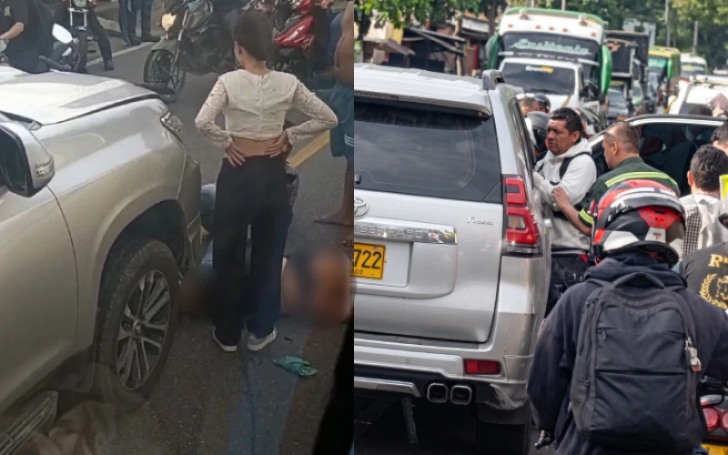 Mujer murió en accidente entre una camioneta de alta gama y una moto al norte de Bucaramanga