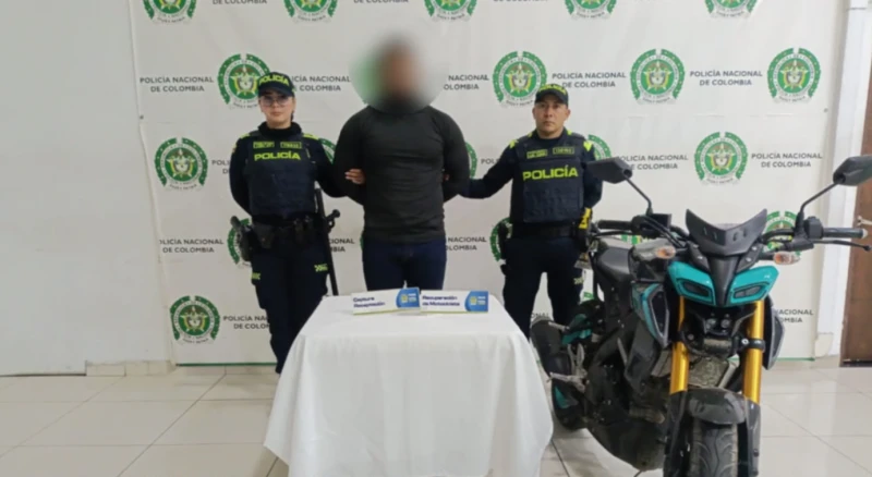 Conducía una motocicleta hurtada y terminó capturado en Bucaramanga