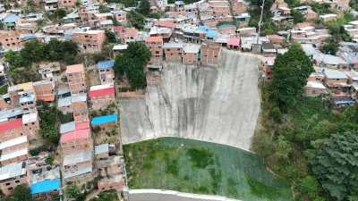 Después de años de miedo, más de 3.000 habitantes de Floridablanca ya no temen que la ladera colapse