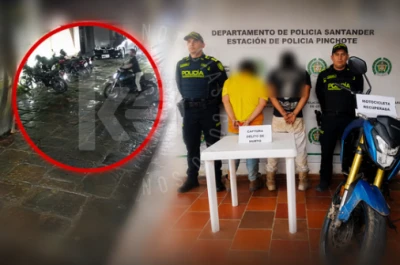 Robaron una motocicleta y cayeron minutos después cuando intentaban escapar  en Santander