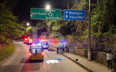 Mujer perdió la vida en un accidente este lunes al norte de Bucaramanga