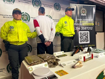 Alias 'Agonía' cayó en Floridablanca con armas, droga, $7 millones y más  de 16 antecedentes