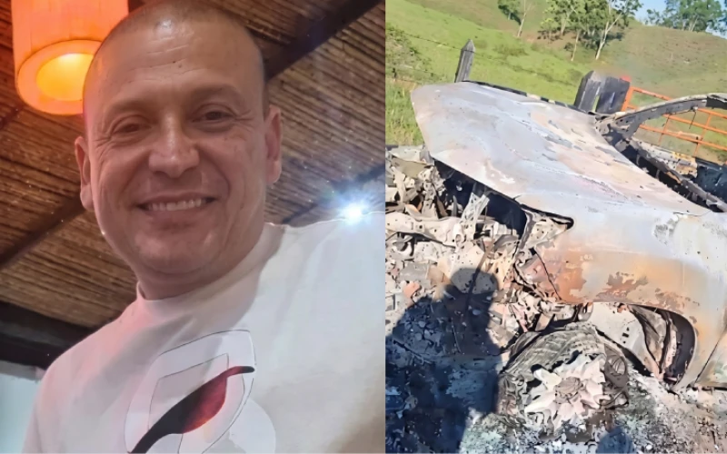 Hallan calcinado en Santander vehículo de empresario antioqueño desaparecido