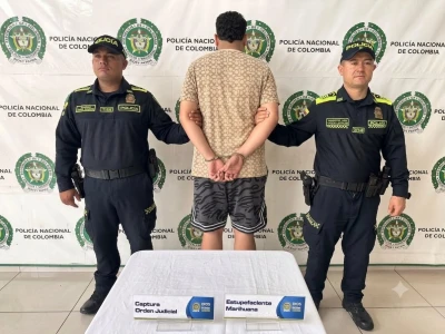 Así cayó un hombre que era buscado por tráfico de estupefacientes en Bucaramanga
