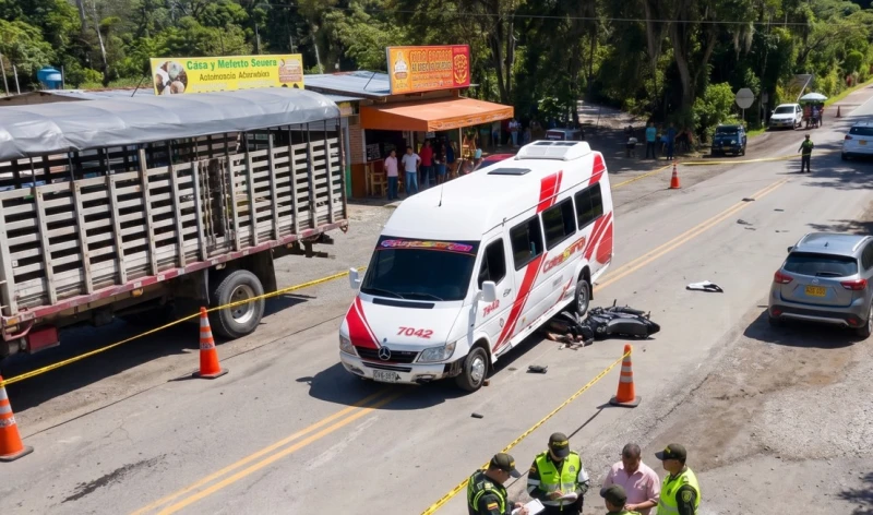 Carlos Moreno fue el motociclista que murió en un accidente en la vía San Gil - Bucaramanga