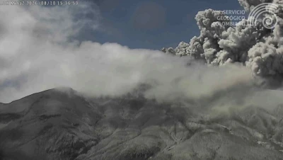 Alerta Naranja por actividad del Volcán Puracé: cinco emisiones de ceniza en las últimas 24 horas