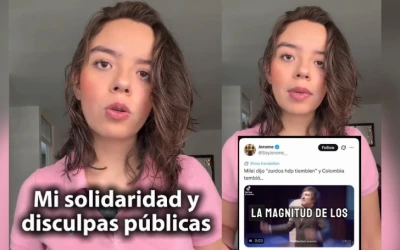 Jerome Sanabria pidió disculpas tras desafortunado trino sobre el terremoto
