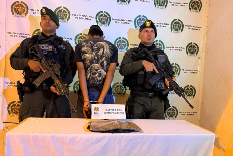 Cayó alias “Murcia” con un kilo de marihuana en Piedecuesta