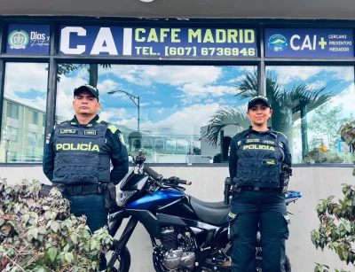 Una motocicleta que era buscada por hurto fue recuperada en Café Madrid, Bucaramanga