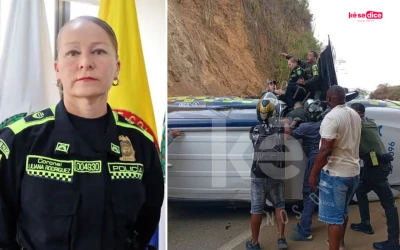 Comandante de la Policía del Valle sufrió aparatoso accidente cuando viajaba hacia Buenaventura